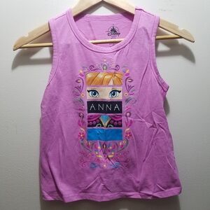 Disney Parks Anna Pink Tank Top for Kids Summer Sleeveless Large Girls